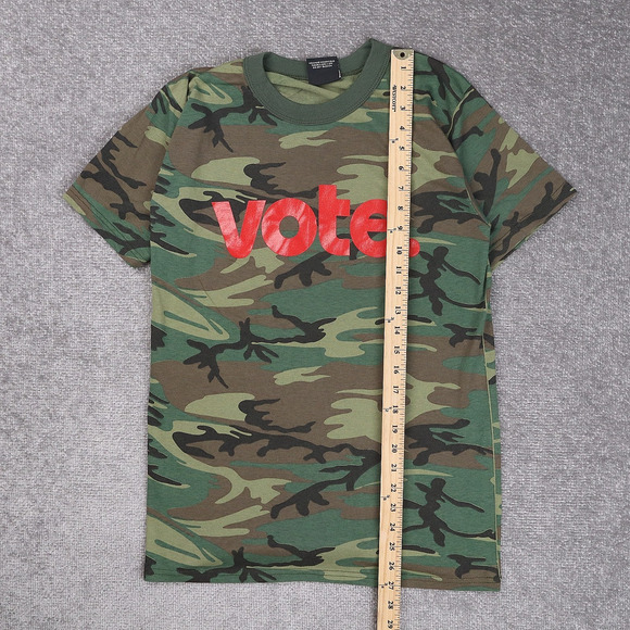 Toby Mac Camouflage Vote Spellout Medium Multicolor Short Sleeve T-Shirt - Picture 3 of 10